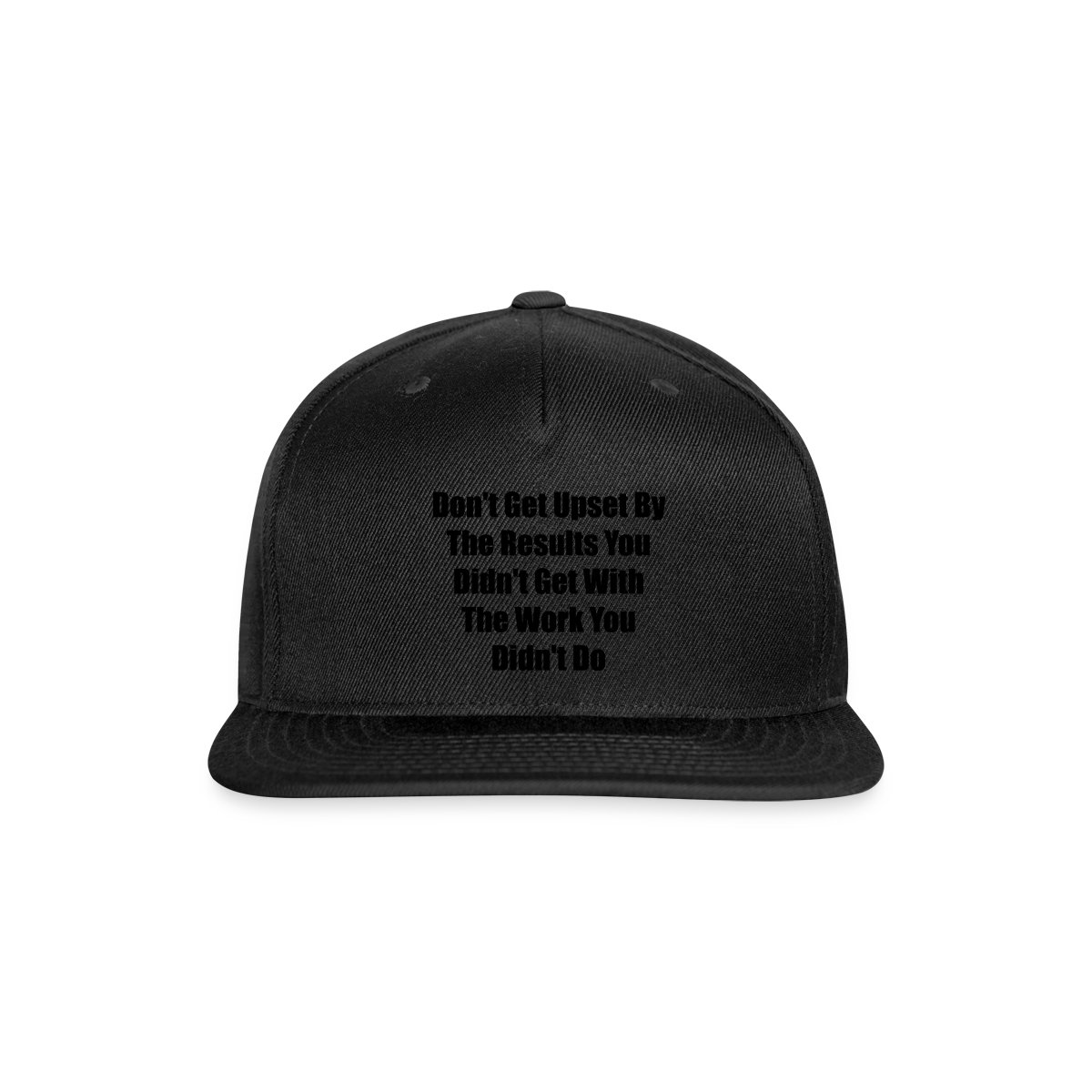 Don't get upset by the results you didn't get ... - Snapback cap