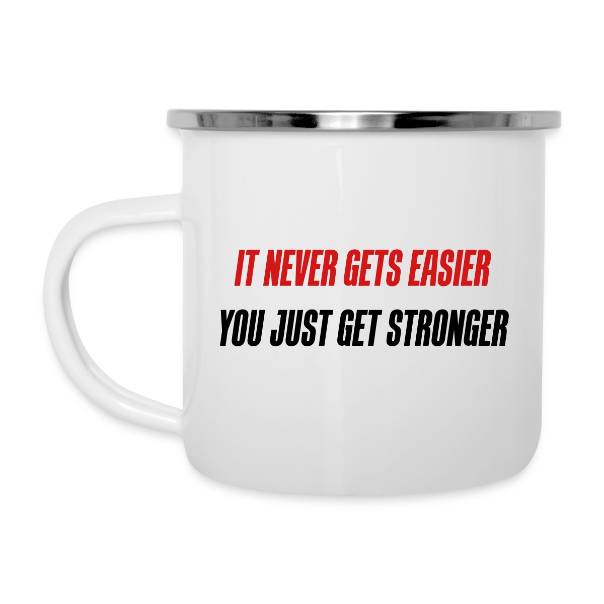 it never gets easier - You just get stronger - Undefined