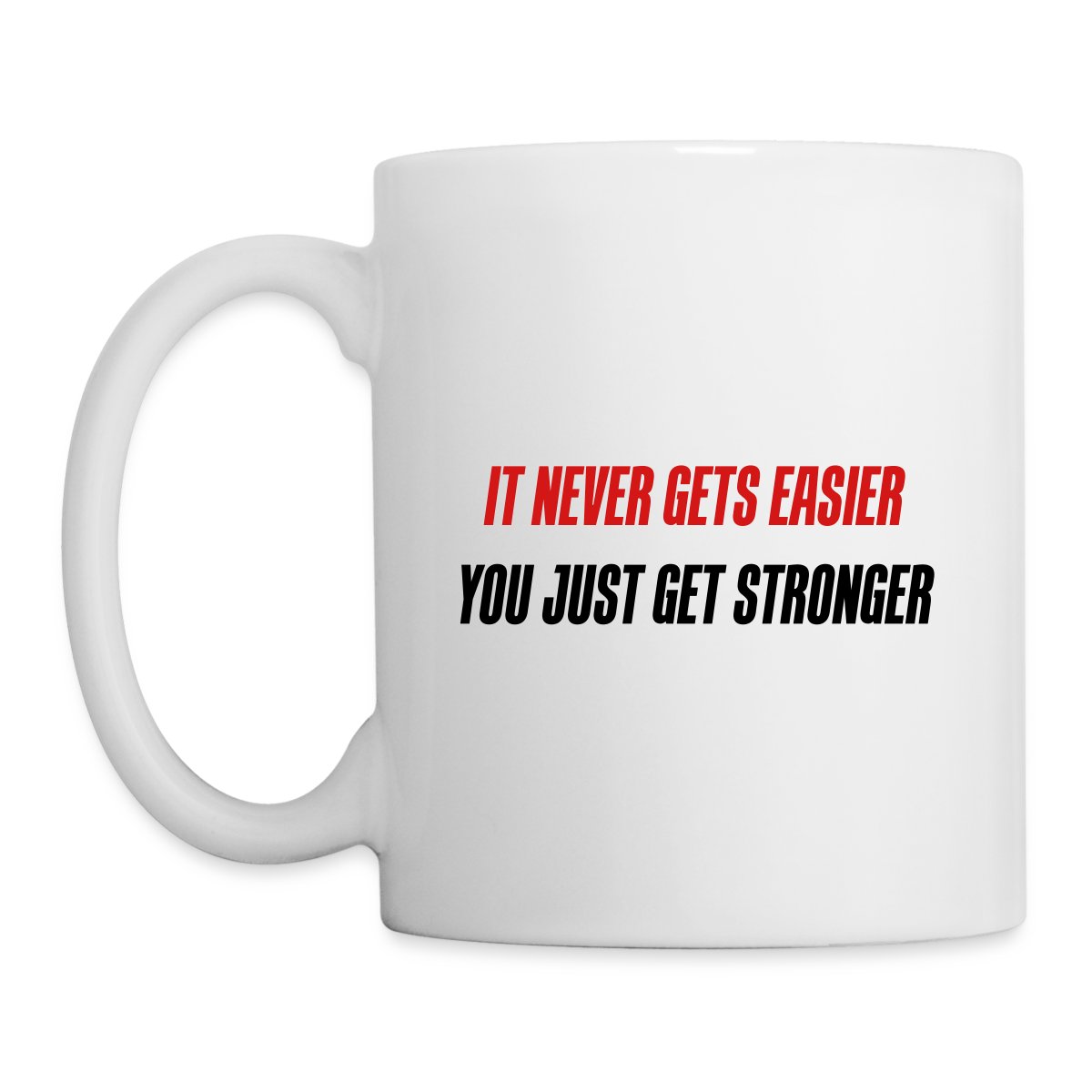 it never gets easier - You just get stronger - Undefined