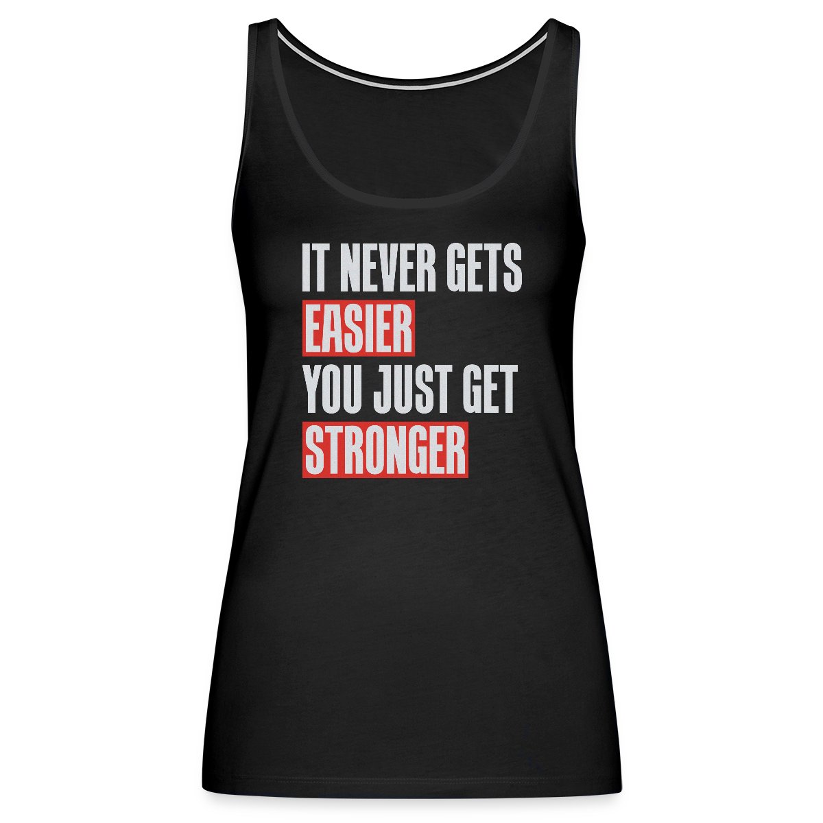 It never gets easier you just get stronger - Undefined