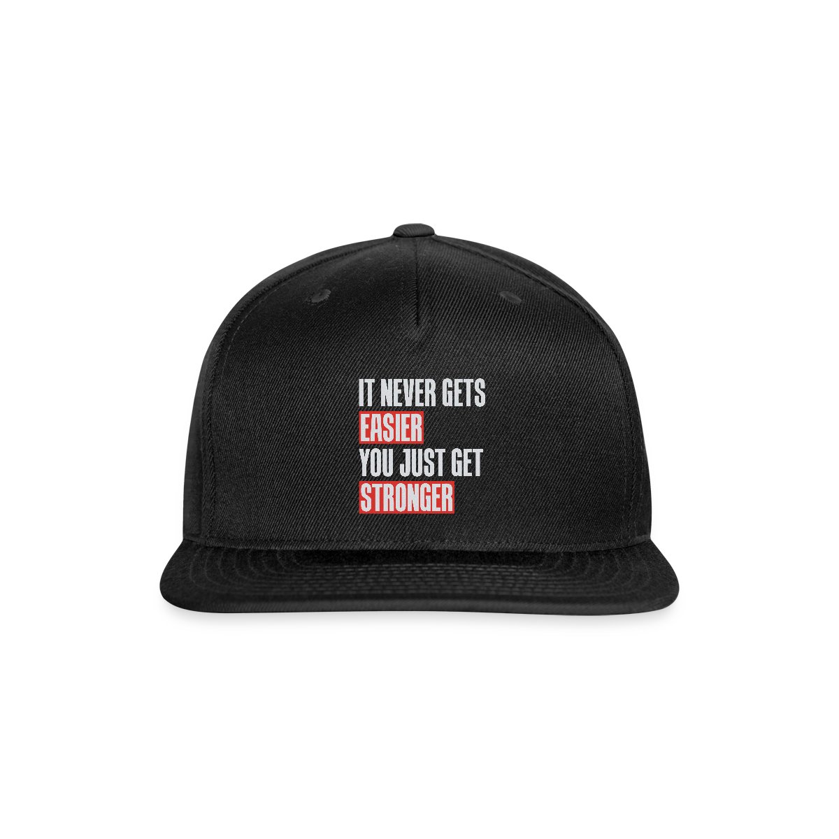 It never gets easier you just get stronger - Snapback cap