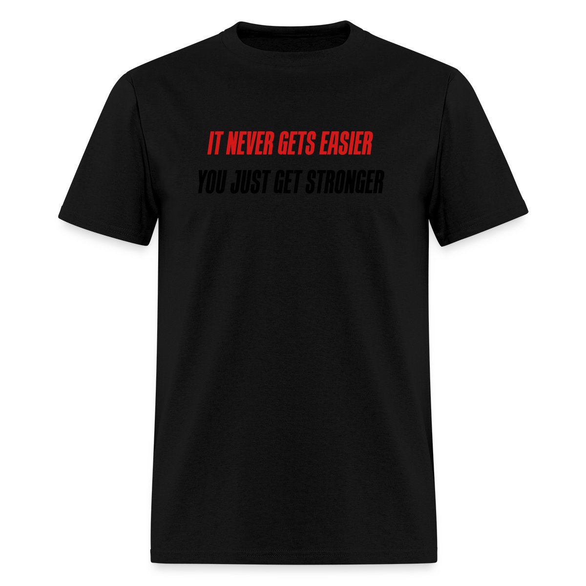 it never gets easier - You just get stronger - Men's T-shirt