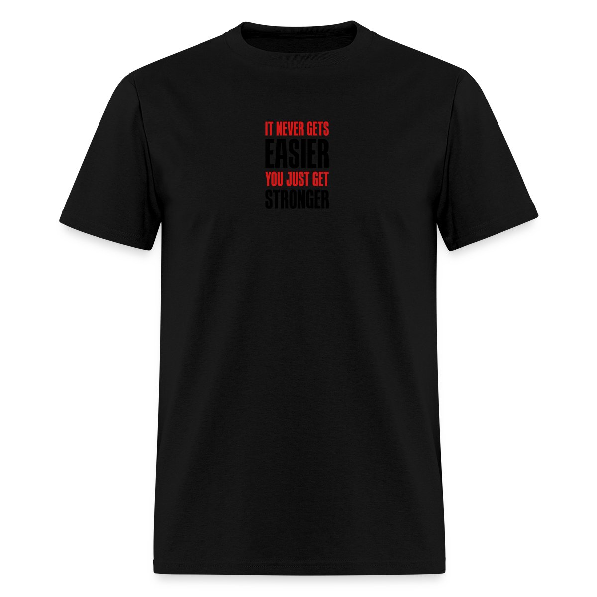 it never gets easier - You just get stronger - Men's T-shirt