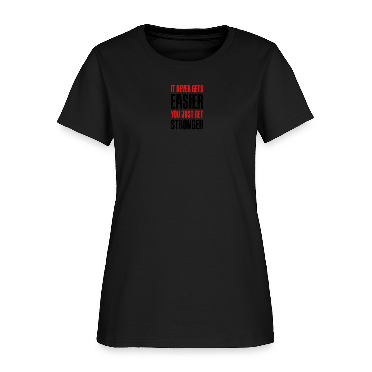 it never gets easier - You just get stronger - Women's T-shirt